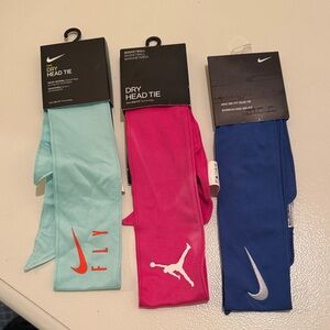 Nike Kids' Blue, Pink, and Light Blue Dry Head Tie Trio